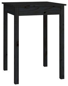 vidaXL Eettafel 55x55x75 cm massief grenenhout zwart