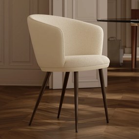Dan-Form Hey Eetkamerstoel Stof En Leer Almond Shimmer