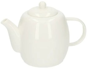 Theepot, organisch, porselein, wit, 1,2 liter