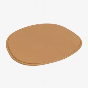 Kussen 39x34,5 Cm Voor Stoel In Kunstleer Scand Bruin – Karamel - Sklum