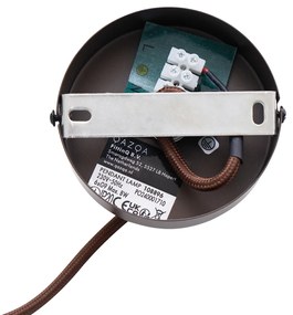 Hotel Chique hanglamp donkerbrons met brons glas 6-lichts - Monaco