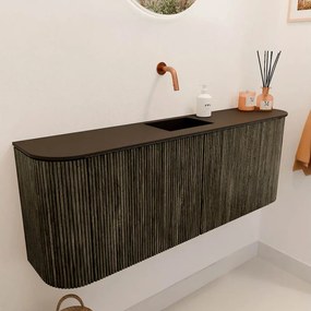 Mondiaz Joya 115cm toiletmeubel ronding links/rechts shadow met wastafel faye midden zonder kraangat urban