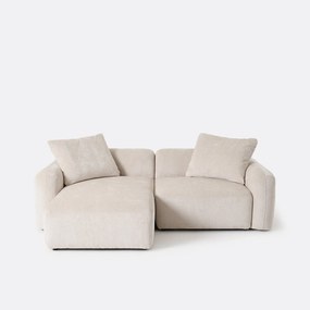 Modulaire bank, linkerhoek, met longchair, jacquard chenille, AMAD