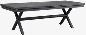 Uitbreidbare Rechthoekige Aluminium Tuintafel Karena Grijs – Grafiet & 240 - 300 X 100 Cm - Sklum