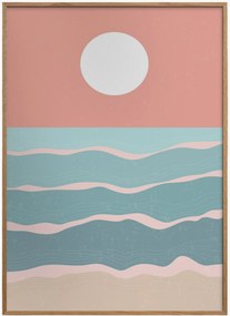 Ingelijste digitale print Sunset Over the Ocean No. 3