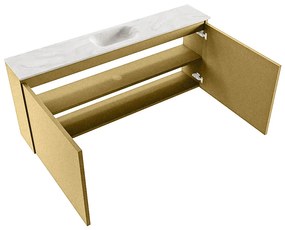 Mondiaz Ture DLux toiletmeubel 120cm oro met wastafel ostra midden met kraangat