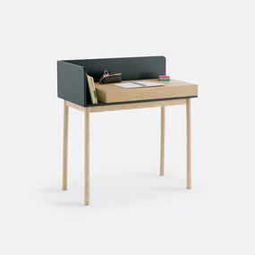 Bureau met 1 lade, eikenfineer, GRAPHY