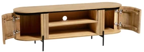Kave Home Licia Tv-meubel Ovaal Mangohout - 160x43x56cm.