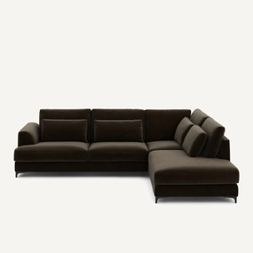 Omvormbare hoekbank rechts, fluweel, Marsile