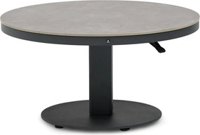 Tuintafel rond 90 cm Grijs Tivano in hoogte verstelbare