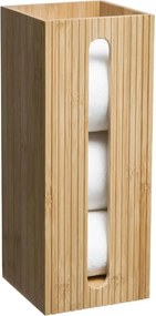 5Five Toiletrolhouder Reservoir - Bamboe - Bruin - 3 Rollen - 36 cm Hoog - Badkamer&Toilet Accessoire