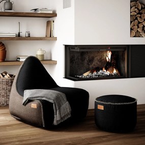 SACKit Canvas Lounge Chair - Bruin/Zwart