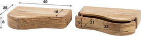 2x Hangend Nachtkastje Organische Vorm - 40x25x8cm.