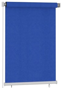 vidaXL Rolgordijn voor buiten 100x140 cm HDPE blauw