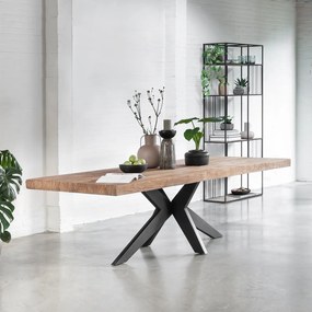 DTP Home Masterpiece Newton Teak Houten Eettafel Met Spinpoot 260 Cm - 260 X 100cm.