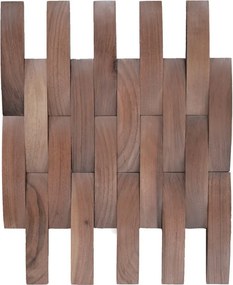 Houten Mozaïekpaneel | Walnoot Deep Dusk | 30×30 cm | Hout | Tegel