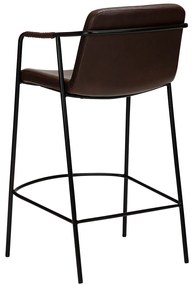 Dan-Form Boto Lage Barkruk Minimalistisch Design Cocoa Kunstleer