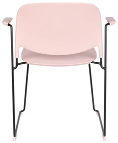 Stapelbare Design Stoel Met Arm Roze