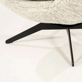 Draaibare Fauteuil Met Voetenbank Beige