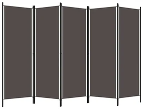 vidaXL Kamerscherm met 5 panelen 250x180 cm antraciet