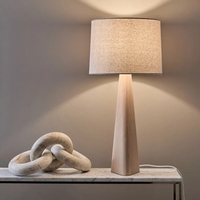 Lamp in eikenhout en linnen, Nestwood