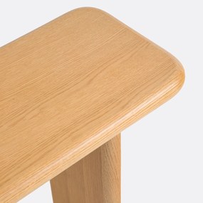 Eiken fineer wandtafel, Curva