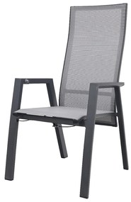 Azoren dining tuinstoel verstelbaar (incl. kussen) - Antraciet