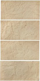 VEVOR 3D wandpanelen, set van 4, 120x60 cm, PU wandbekleding met natuursteenimitatie, wanddecoratie, 2,97 m² oppervlakte, interieurontwerp voor plafonds, slaapkamers, woonkamers en speelkamers, steengeel