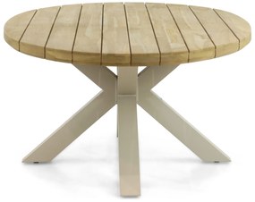 Dining Tuintafel ovaal 280 x 130 cm Aluminium/Teak Taupe Santika Diogo