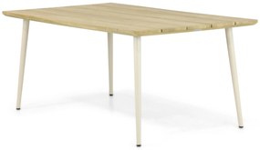 Dining Tuintafel rechthoekig 180 x 100 cm Aluminium/teak Taupe Montana