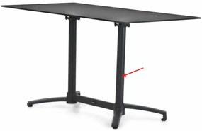 Dining Tuintafel rechthoekig inklapbaar 140 x 70 cm Grijs Marano