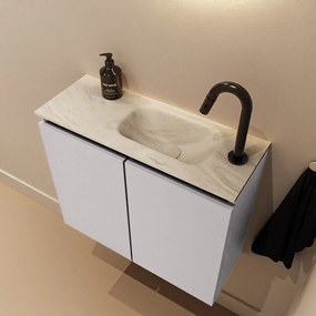 Mondiaz Ture DLux toiletmeubel 60cm cale met wastafel ostra rechts met kraangat