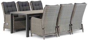 Tuinset 6 personen 217 cm Wicker Grijs Garden Collections Kingston/Young