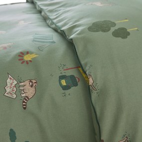 Kinderdekbedovertrek, katoen, dierenprint, YOSEMITE CAMP