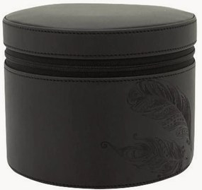 Kunstleren/fluwelen sieradendoos Boho met spiegel