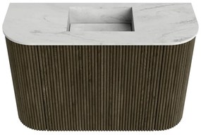 Mondiaz Joya DLux 65cm toiletmeubel ronding links/rechts shadow met wastafel faye midden zonder kraangat opalo