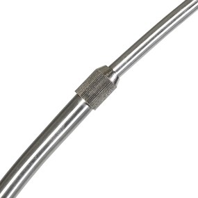 Smart booglamp staal met witte stoffen kap incl. Wifi A60 - Arc Basic