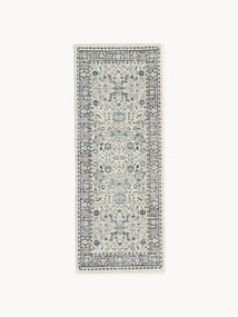 Handgeweven outdoor loper Tiara met vintage patroon