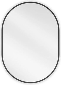 Mexen Loft ovale badkamerspiegel 70 x 50 cm, zwarte lijst - 9851-070-050-000-70