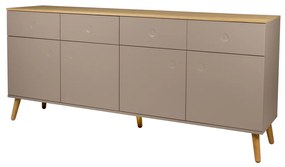 Tenzo Dot Groot Dressoir Taupe Scandinavisch - 192x43x86cm.