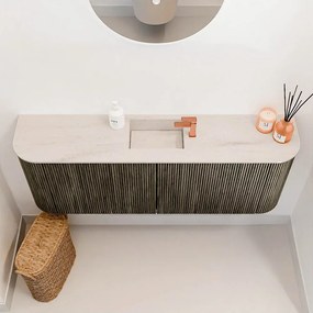 Mondiaz Joya DLux 115cm toiletmeubel ronding links/rechts shadow met wastafel faye midden 1 kraangat meli
