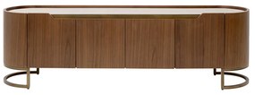 Kare Design Giorgio Ovaal Tv-meubel Walnoot En Messing - 180x42x55cm.