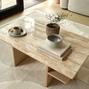 Salontafel, travertin, lengte 100 cm, CALISTE