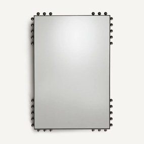 Marmeren spiegel, afwerking nikkel lak, H96 cm, Arama