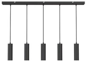 Pendel 5-Lichts hanglamp GU10 Zwart