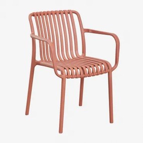 Pack Van 2 Tuinstoelen Met Armleuningen Van Polypropyleen Wendell Terracota - Sklum