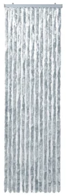 vidaXL Vliegengordijn 56x200 cm chenille wit en grijs