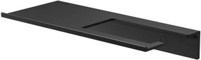Geesa Leev Planchet Met Toiletrolhouder Zonder Klep 28x12,5x4,6 cm Zwart