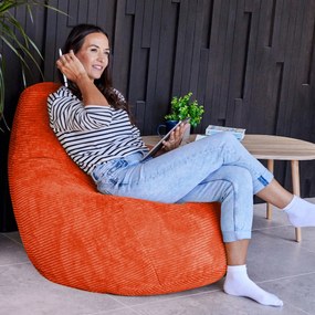 Cloudy Cord Zitzak Stoel - Terracotta