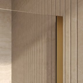 Brauer Oblivion inloopdouche helder glas 130cm met 40cm zijwand messing geborsteld PVD